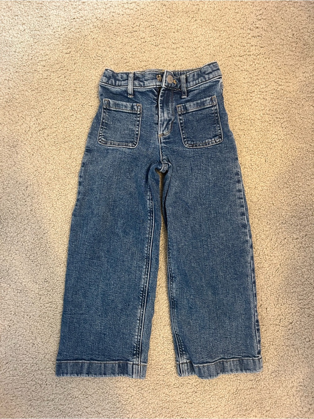 Crewcuts Kids Wide-Leg Blue Jeans